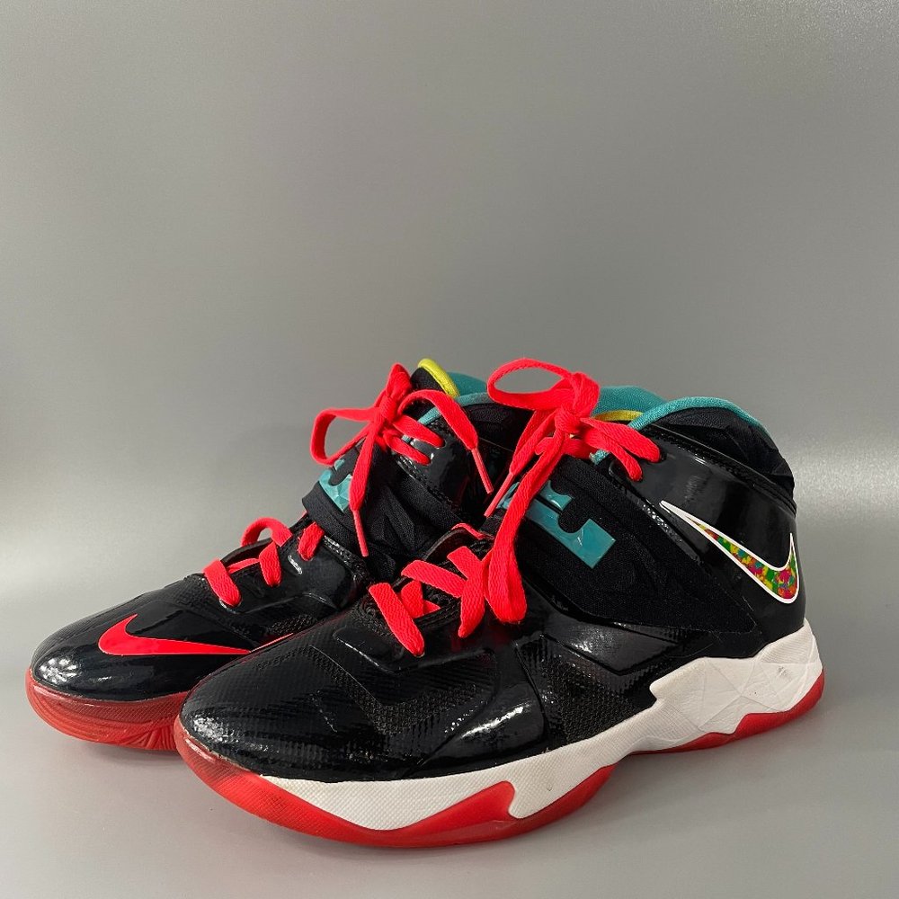 NIKE Lace-up Ankle Basketball Sneakers, 7Y